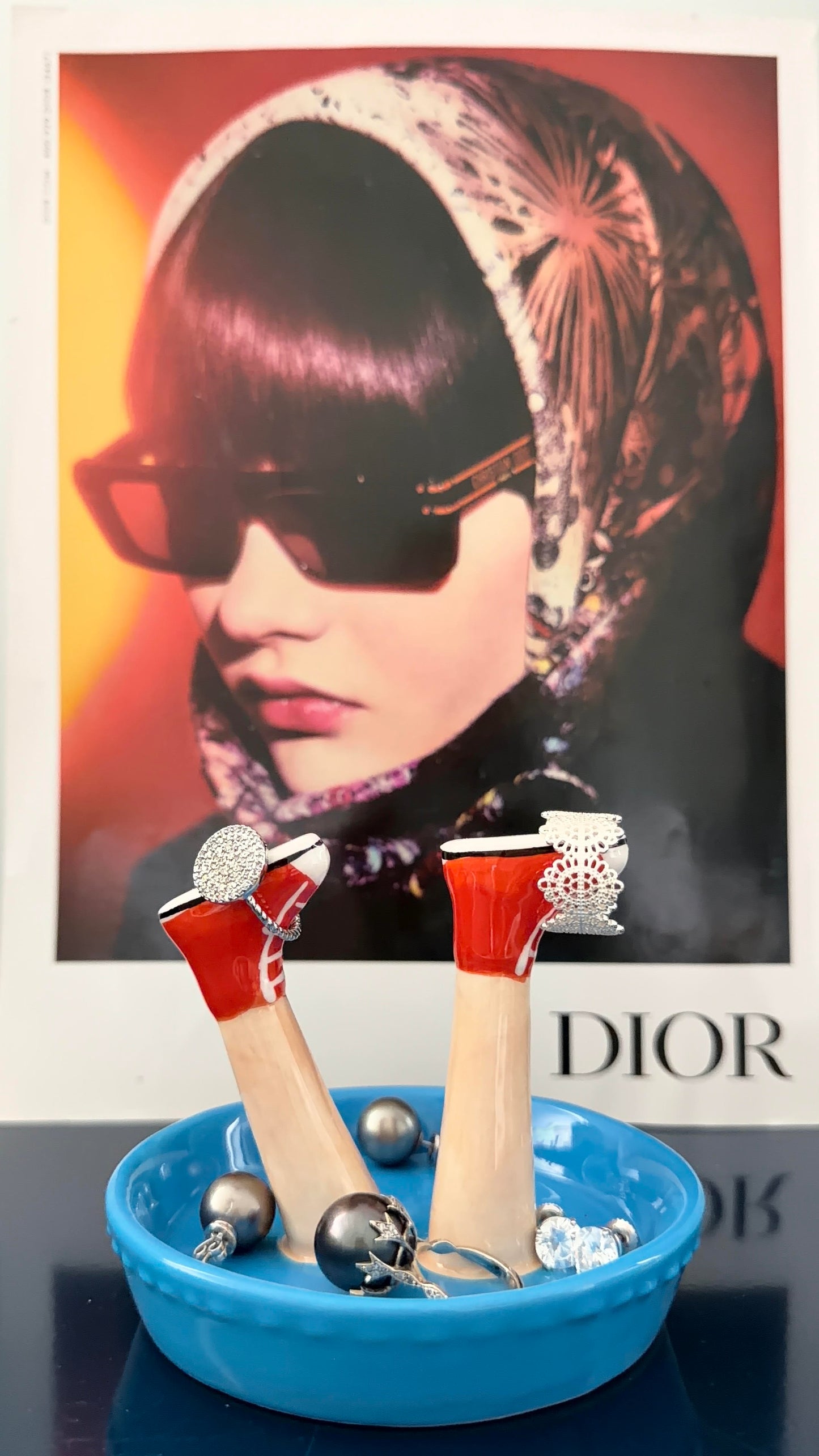 [트레이] 인스타 감성 방꾸미기 빈티지 하이틴 주얼리 스탠드 반지걸이 트레이