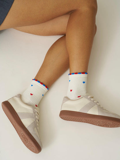 [삭스] Athletic Socks - USA Mini Heart Petal