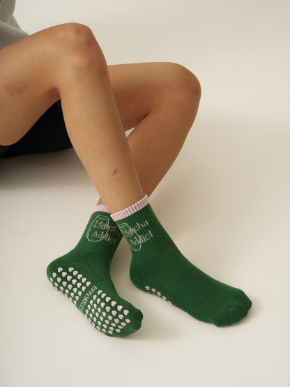 [삭스] Athletic Socks -Matcha Addict Grip Socks
