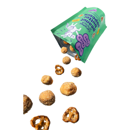 [과자] Caramel Crunch Peanut Butter Popcorn with salty pretzels